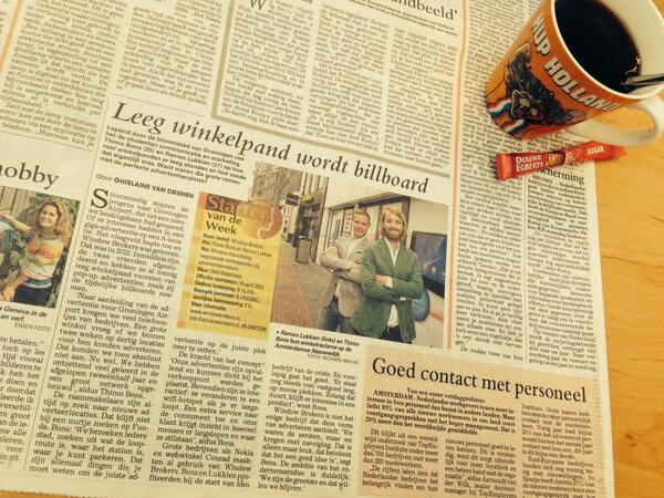 WindowBrokers's tweet image. Window Brokers vandaag in @telegraaf #mijnbedrijf