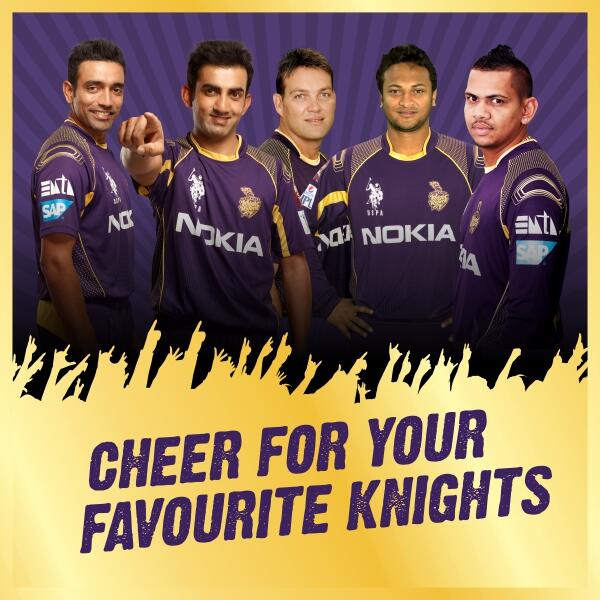 KKRiders's tweet photo. Don't forget to cheer for your #Knight's as they take on the battlefield tonight http://t.co/HynIhtu2Ul #CheerForKKR http://t.co/8Tkfp3hj4G