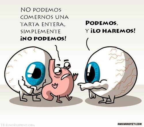 Descripción gráfica de 'comer con los #ojos' :D
¡¡#FelizMartes!!
