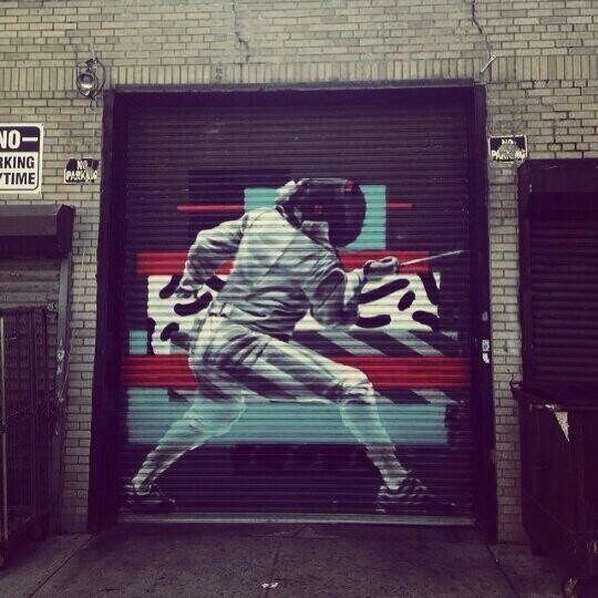 Federscherma's tweet photo. #fencing street art http://t.co/fN4YU01LsJ