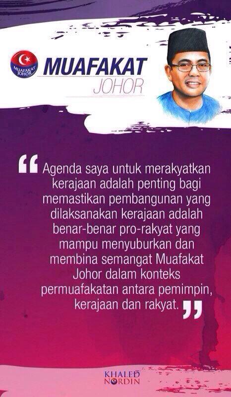 FaithInKhaled's tweet photo. “@NizamArchibald: Bagus MB Johor @khalednordin ni. #SuaraHatiJohor http://t.co/JuSmRBKfMY”
