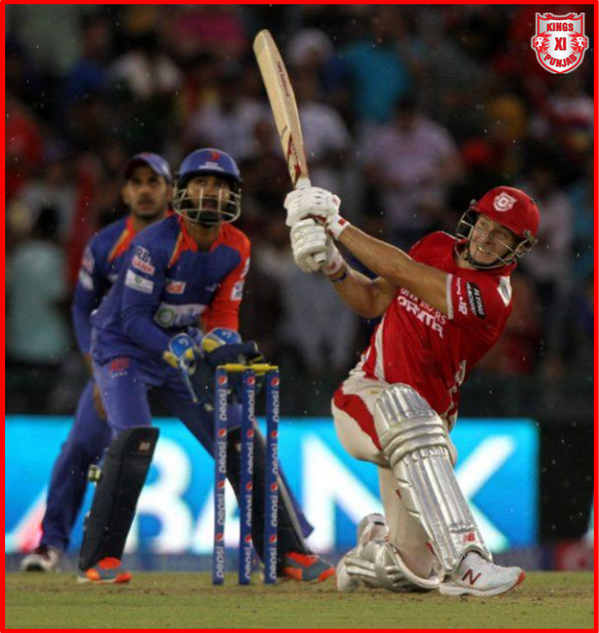 PunjabKingsIPL's tweet photo. The rain wasn't able to stop us against Delhi! We await KKR tomorrow! #KXIPvsKKR http://t.co/u1R6vGZQdz