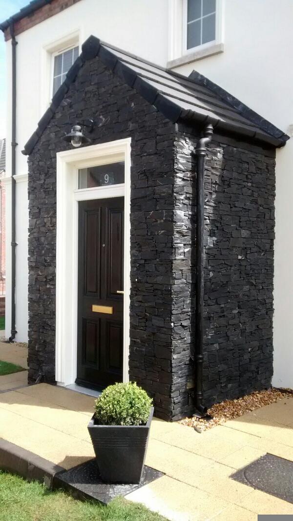 belfastpaving's tweet image. Slate cladded porch #slatecladding