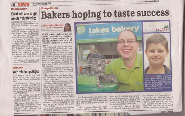 AlicesEscapes's tweet photo. RT @LakelandCake: http://t.co/W5Mvv6fEYB have you seen this?? @lakesbakery @BrieryWoodHotel @LDCHotels @Alice_Pyne #LakelandCakeoftheYear