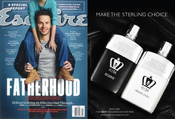 sterlingchoices's tweet photo. See British Sterling's ad in @Esquiremag in the June issue. An iconic magazine for an iconic #fragrance. http://t.co/o91lkvqBhT