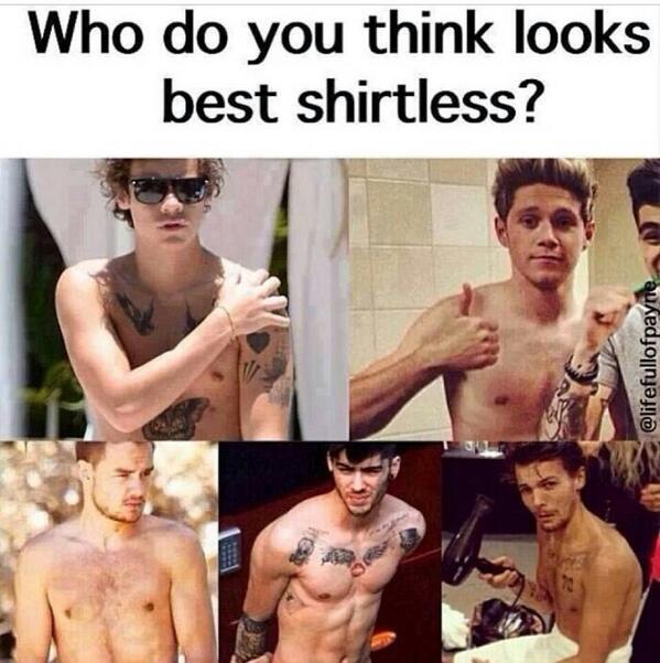 ImNiallsMichael's tweet photo. WHO DO YOU THINK?
RT FOR HARRY
RT FOR ZAYN
RT FOR NIALL
RT FOR LIAM
RT FOR LOUIS
#heatOneDirection 
#WMAOneDirection http://t.co/B52oauCM4o