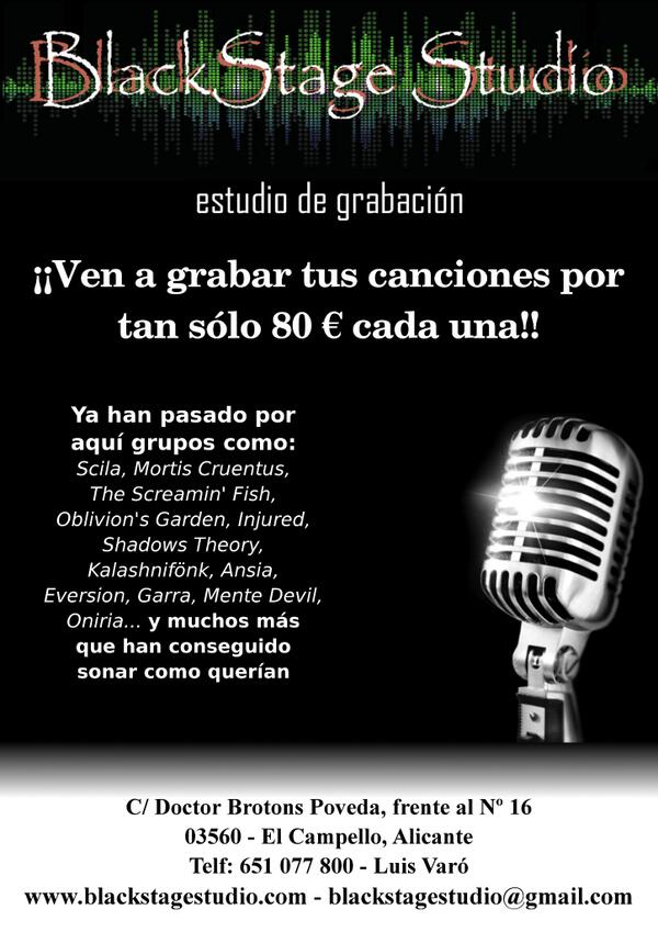 Aprovecha nuestros precios!! 80 €/canción