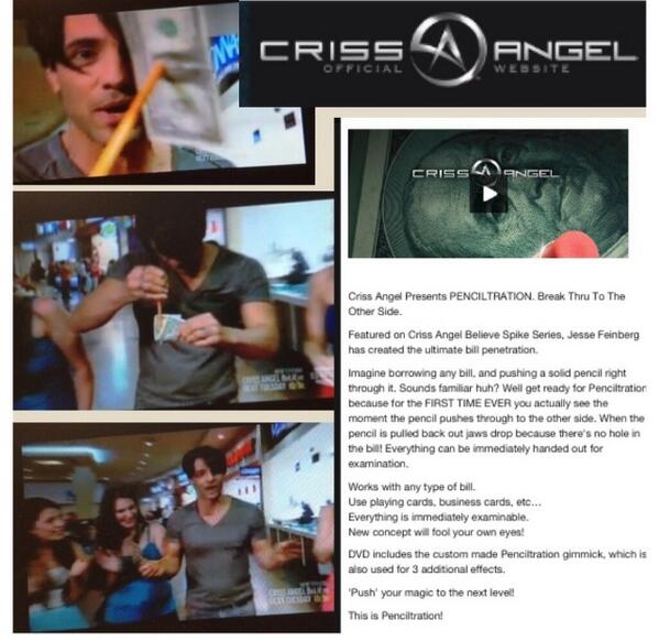 SunnyBeLIEve's tweet image. For #Penciltration #MagicKit #FloatIt &amp;amp; more check @CrissAngel #MAGICshop at CrissAngel.com (+#FREEtrick)