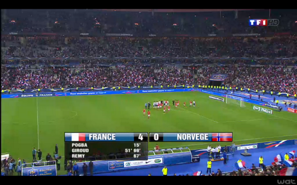 #Foot- #EdF: score final #France 4-0 Norvege. #Pogba (15’) #Remy (67’) &amp; doublé de #Giroud (51’, 69’) #FRANOR #CM2014