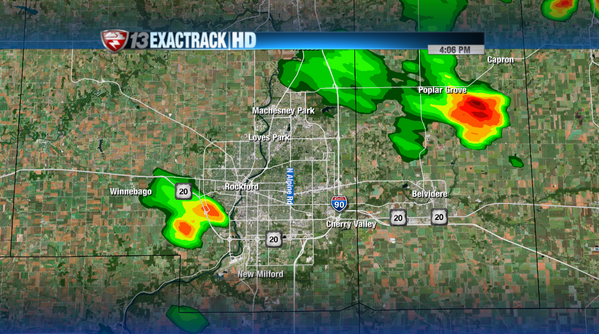 ERICSORENSEN's tweet photo. Currently not raining on the entire stretch of Alpine Rd. A few showers are affecting SW Rockford. #Exactrack http://t.co/Em33TwyM9x