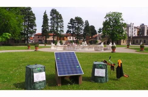 elevecchi's tweet image. Il giardinaggio green nel parco si fa col fotovoltaico