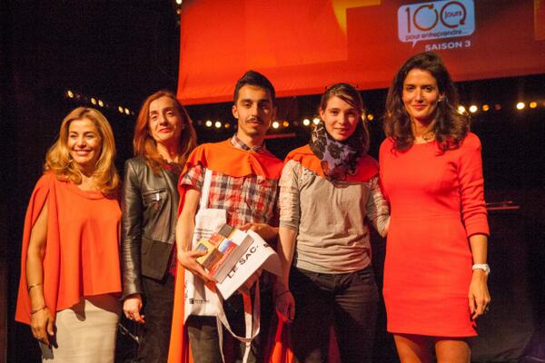 L'équipe de l'atelyé à la #fête100jours avec <a href="/diaa_elyaacoubi/">Diaa Elyaacoubi</a> de <a href="/100jours/">100 jours pour Entreprendre</a> et #JCDecaux : émotions et #bonheur !