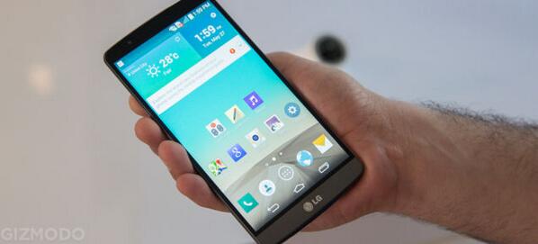 Gizmodo's tweet photo. LG G3 hands-on: glorious hardware, with software that's actually usable http://t.co/bH19DLo4yl http://t.co/HbotOTtbR9