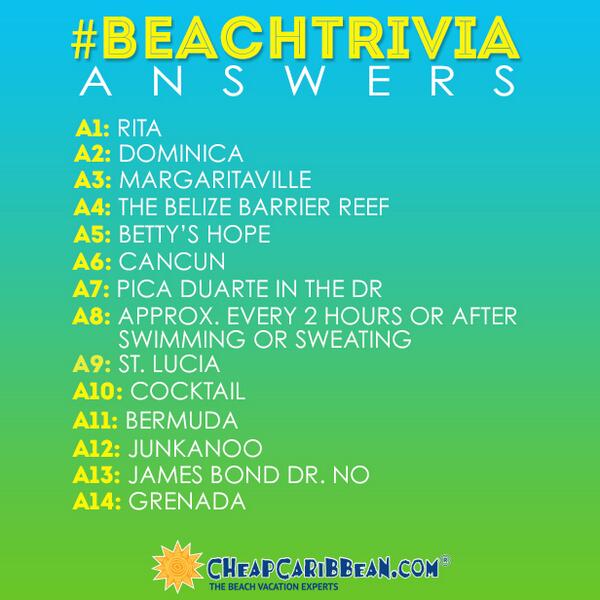 cheapcaribbean's tweet photo. #BeachTrivia Answers http://t.co/yICzUsJyrK