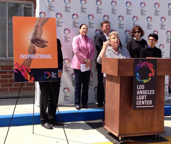 Unveiled new name/logo at news conf with @LilyTomlin & launched historic $25M campaign to help build new #LGBT campus