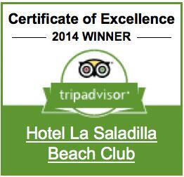 <a href="/LaSaladilla/">Hotel La Saladilla</a> ha recibido un Certificado de Excelencia de TripAdvisor® 2014, que premia la excelencia en hospitalidad.