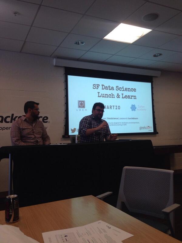 ryanorban's tweet image. You heard it here first — the new buzzword, “data hacking” from @novakkm at #SFDataScience w/ @chartio &amp;amp; @uber