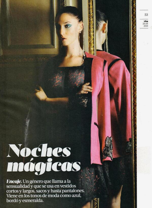 Sathya en revista Viva Stylist: <a href="/laufernandez/">Laura Fernandez</a> - <a href="/dorabecher/">Dora Becher</a> <a href="/monisocolovsky/">Monica</a> <a href="/PiaLopezCano/">Pía López Cano</a> <a href="/PiaPrensa/">PiaPrensa,Lopez Cano</a>