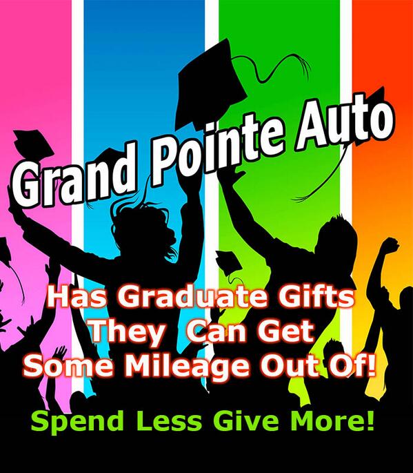 GrandPointeAuto's tweet image. Get some big mileage out of your Grad gift, Spend Less Give More! 
grandblancauto.com/gift.html