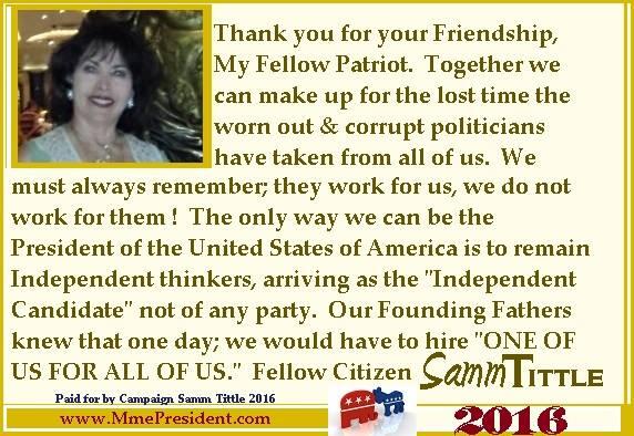 Thank U all 4following.  It's time we had a Leader who loves America&amp;Americans. R Cabinet coming from "We the People"