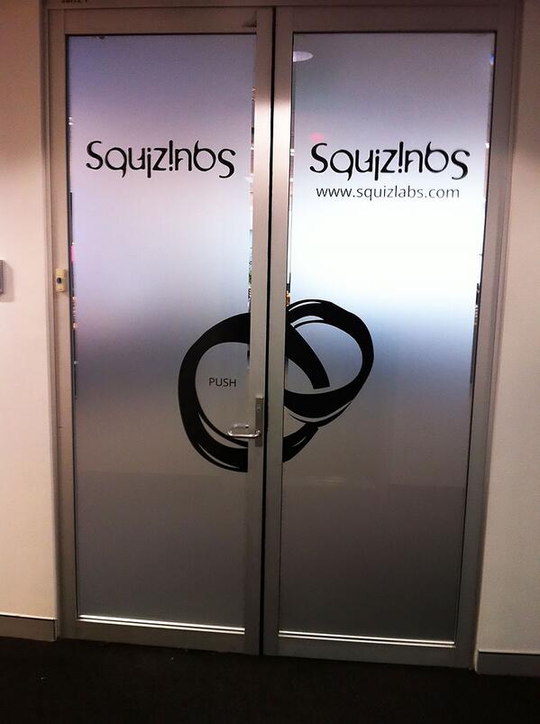 Awesome new signage for the Labs office. Notice the subtle logo change? Nice work <a href="/flamerock/">Danny Peters</a>! #newlogo #SquizLabs
