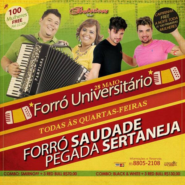 Amanhã é dia da última #QuartaUniversitária no <a href="/bebericosbar/">Bebericos Bar</a> com <a href="/forrosaudade/">Forró Saudade</a> . #OwSaudade