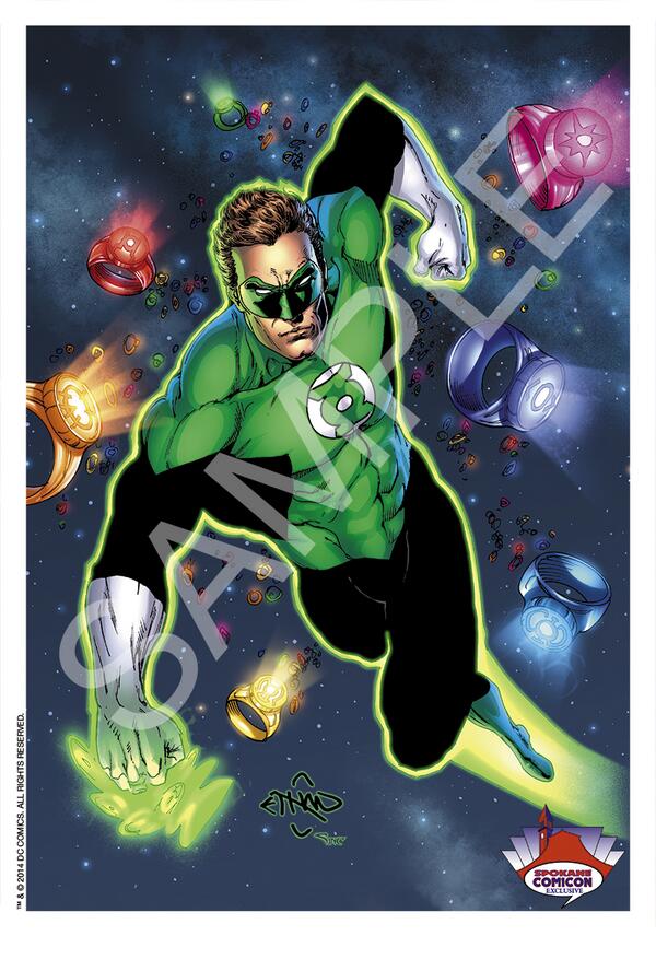 lilaccitycon's tweet image. Exclusive Green Lantern Print by Ethan Van Sciver &amp;amp; special guest Alex Sinclair! @conventionscene #spokanecomicon
