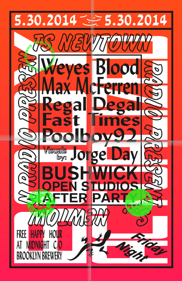1080pcollection's tweet photo. .@maxmcferren, @WeyesBlood, Regal Degal, Fast Times + Poolboy92 at @BodyActualized this Fri s/o @BrooklynBrewery http://t.co/9nubkzzknP