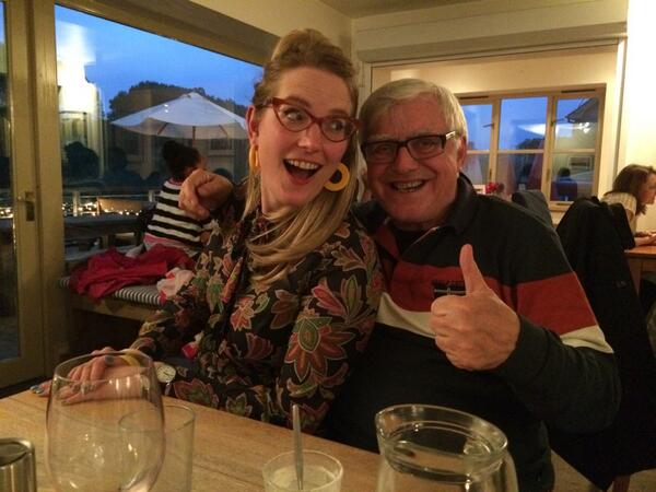 Big thanks to John &amp; Helga Rullestad from Norway's @SILKfestivalen for a great River Cafe dinner! #HayFestival