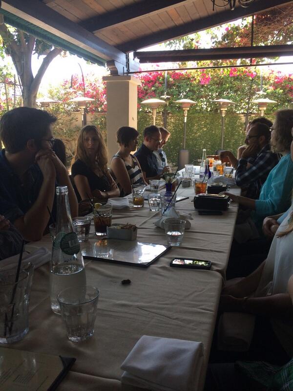 POIWritersRoom's tweet photo. First day back in the room! Getting our last bit of sun before descending into writing Season 4. http://t.co/qAjWVyHja5