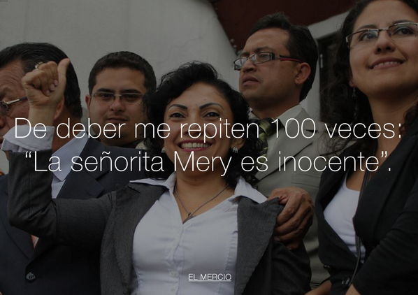 elmercioec's tweet image. Mery Zamora declarada inocente... el Mashi #Correa no se la cree, esperará al supletorio. elmercio.quesf.ec/mery-zamora-in…