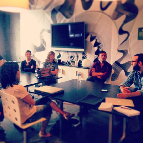 Never a dull moment when chatting with <a href="/t_fritz/">Tanner Fritz</a> about his experience in tech &amp; startups! Thanks for coming out!