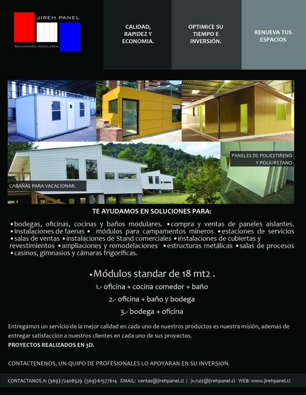 JIREHPANEL's tweet photo. @EL_DatoCL Soluciones modulares, casas, campamentos, casinos, ampliaciones,  http://t.co/w8hfrGN9Uz  http://t.co/0ozBCK8ROt RT