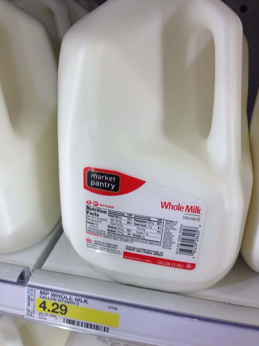 Milk Prices On Twitter Market Pantry Only 30 Cents Cheaper Than