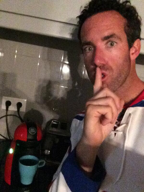 When you’re watching from Portugal, it’s 3AM and the team is asleep upstairs… #celebratestanley #BecauseItsTheCup