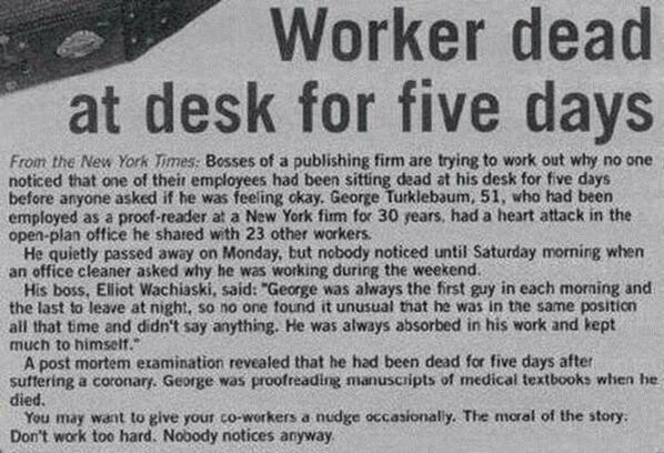 pattt_rick's tweet photo. “@pervertauditor: Don't work too hard, no one notices anyway. http://t.co/X9Hd4gcNs3”