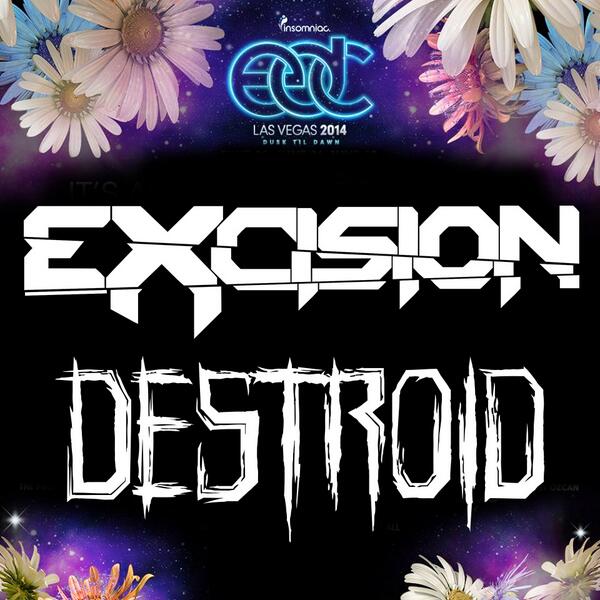 Excision's tweet photo. Excision &amp; Destroid at EDC! @destroidmusic @downlinkmusic @KjSawka @EDC_LasVegas #EDCLV2014 http://t.co/jSrhPfToOp