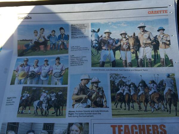 Some pictures of the Ladies tournament in the Hawkesbury gazette today. Page 49.