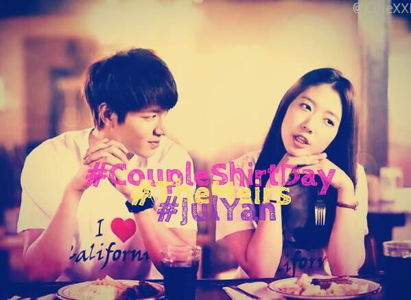 novstry's tweet image. #JulYan Kim Tan @ActorLeeMinHo and Cha Eun-sang @ssinz on Hollywood, California #CoupleShirtDay ♥ #TheHeirs #Sparks