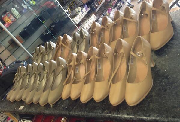 14 pairs rubber soled for <a href="/SITR_UK/">Singin In The Rain</a> in the <a href="/BGETheatre/">Bord Gáis Energy Theatre</a> #singingintherain #bryansmastercobbler