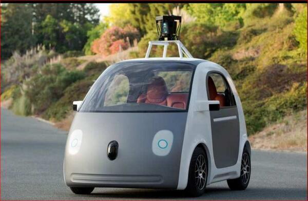 EchosTechMedias's tweet photo. #GoogleCar : la voiture de Google sans volant ni pédale >> http://t.co/5jG09HKqG6 http://t.co/L0M4LOPqCp