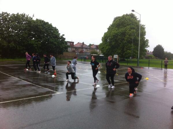 TEAMBOOTCAMP's tweet image. Another Hardcore session from the girls nothing stoping them!
