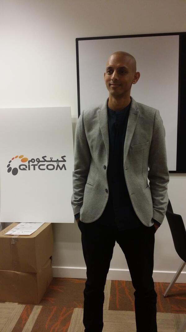 MOTQatar's tweet photo. Backstage with Rishi Saha *swoon* on the final day of the #QITCOMCONFERENCE Find us at Auditorium 3 @qncc @QITCOM http://t.co/Uj42dqxCaE