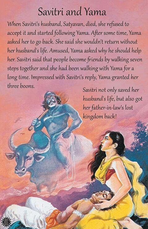 Vat Savitri Vrat. Here is an interesting part from Savitri story