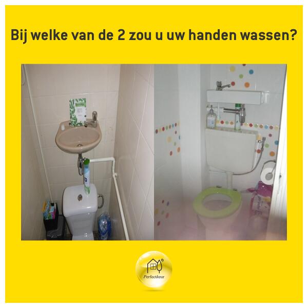Bij welke van de 2 zou u uw handen wassen?