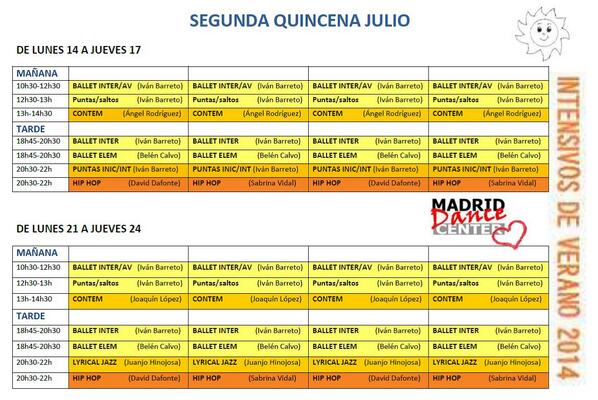 MdrdDanceCenter's tweet photo. SEGUNDA QUINCENA DE JULIO - INTENSIVOS DE VERANO MADRID DANCE CENTER http://t.co/RIl8eePhYF
