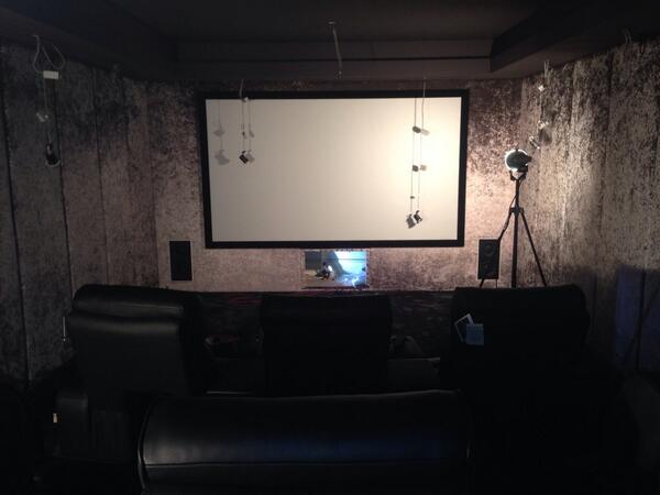 LivingSystemsAV's tweet photo. Cinema room in Hale starting to come together #B&amp;W #Control4 http://t.co/X2U1zROqtg