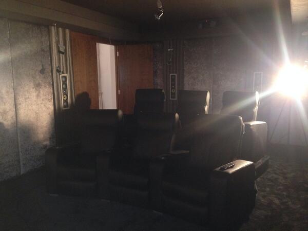 LivingSystemsAV's tweet photo. Cinema room in Hale starting to come together #B&amp;W #Control4 http://t.co/X2U1zROqtg