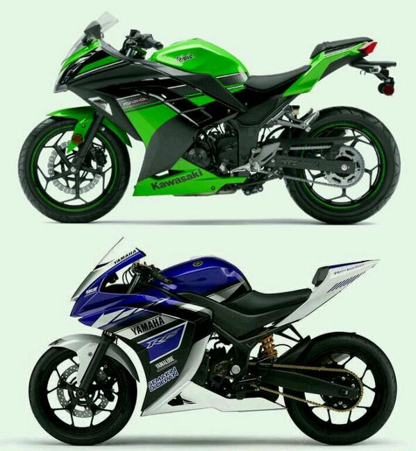 Perbandingan Yamaha YZF-R25 vs Kawasaki Ninja 250.