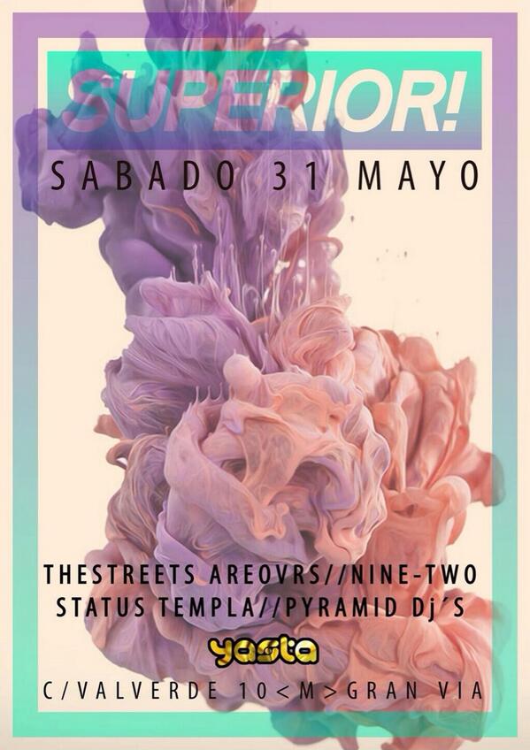 officialTSAO's tweet photo. Este sabado a tope en #yasta con los hommies @StatusTempla @ninetwomad y @PYRAMIDMADRID http://t.co/i6plW78HOL